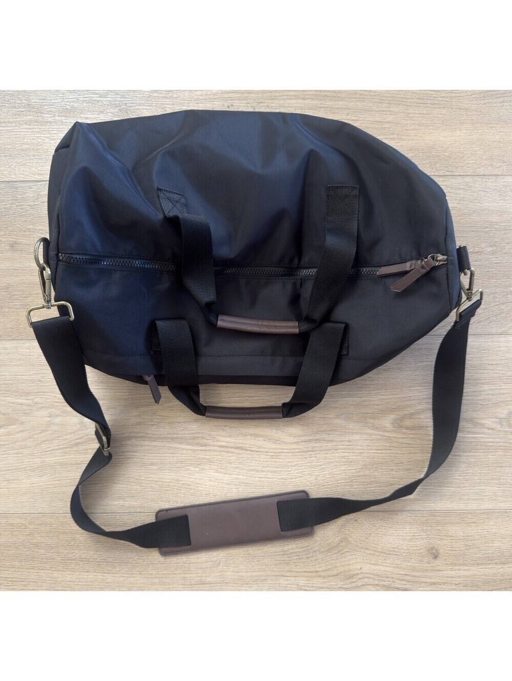 Goodfellow & Co Small Duffel Bag Black Weekender Travel Gym Bag Shoulder Strap